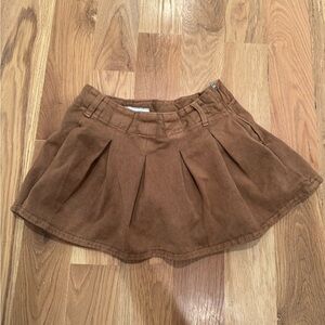Zara Brown Tan Skater Mini Skirt
